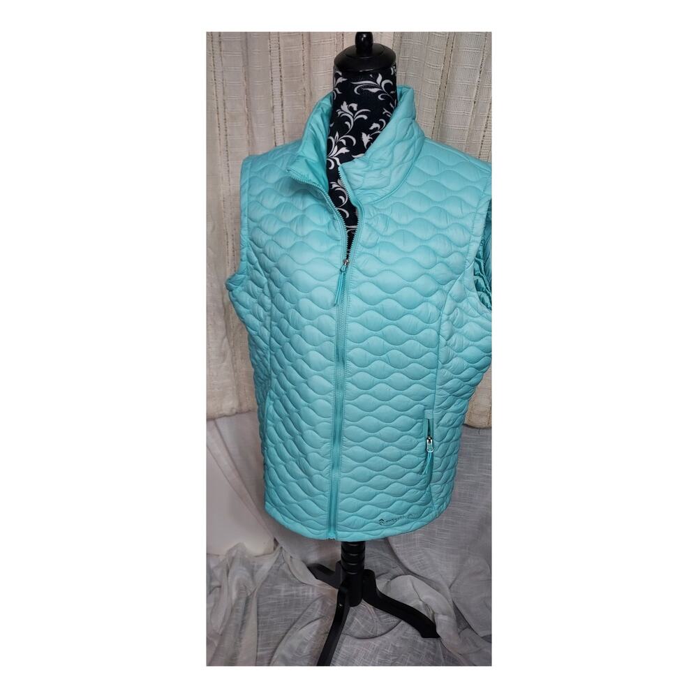 Free Country Aqua Puffer Vest Full Zip Zipper Pockets Size XXL